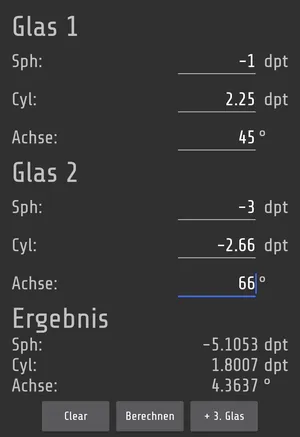 Aalener OptikFormelrechner